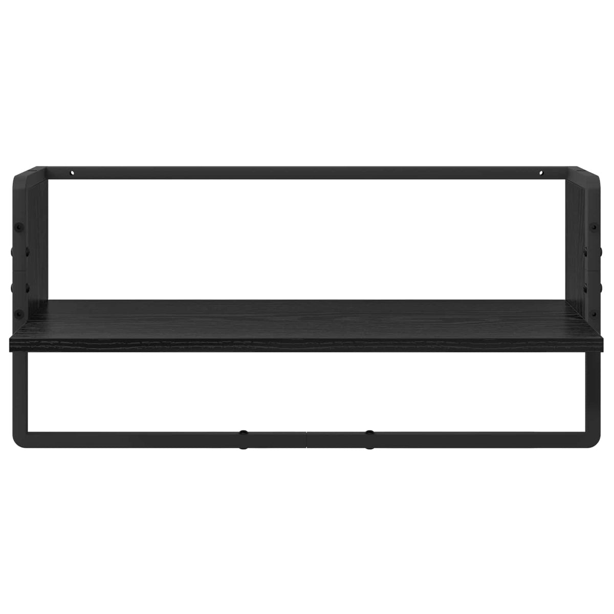 Væghyldesæt 6 stk. Sort eg 100 x 25 x 30 cm Konstrueret træ