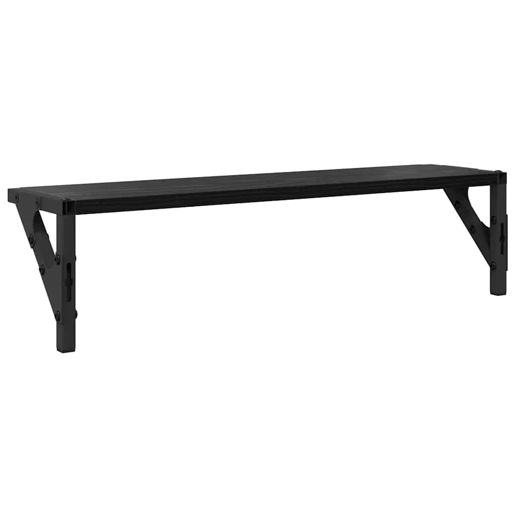 Væghylder 2 stk. Sort eg 60 x 15 x 15,5 cm Konstrueret træ