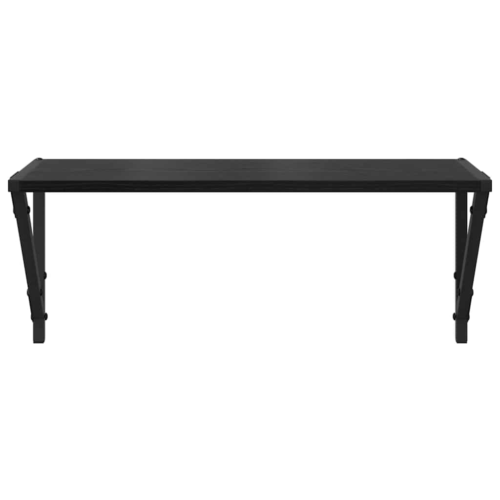 Væghylder 2 stk. Sort eg 60 x 25 x 25,5 cm Konstrueret træ