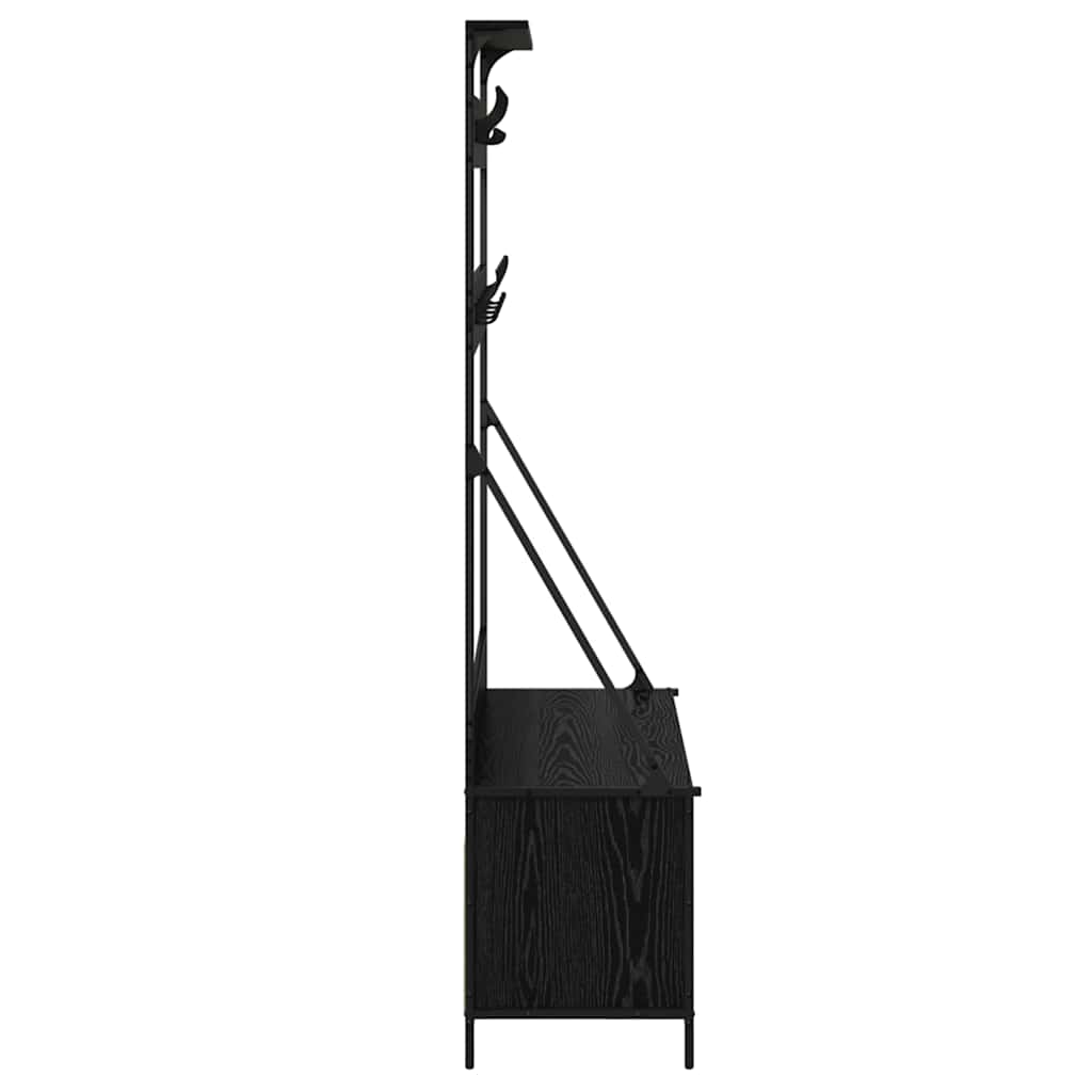 Tøjstativ Sort eg 100 x 41 x 184 cm Konstrueret træ