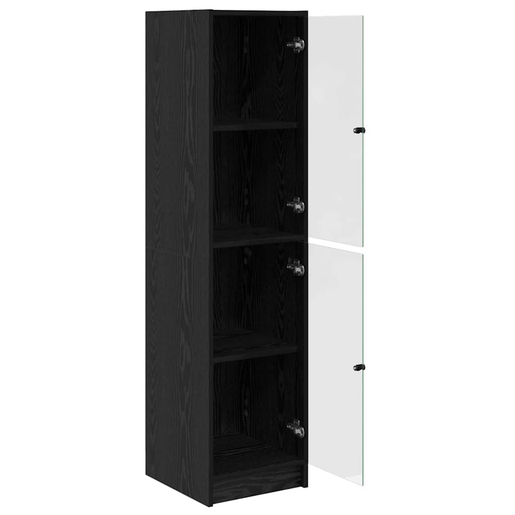 Highboard Sort eg 35 x 37 x 142 cm Konstrueret træ