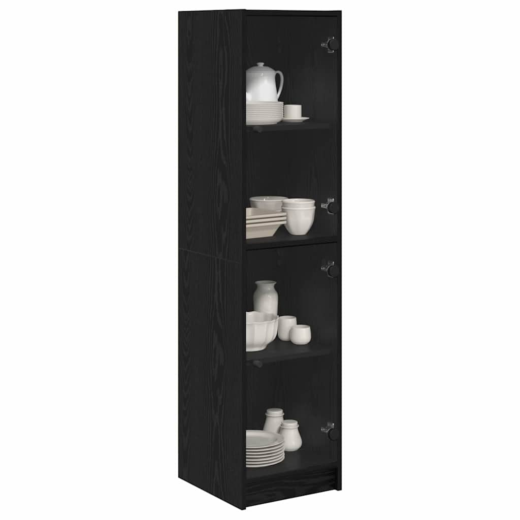 Highboard Sort eg 35 x 37 x 142 cm Konstrueret træ