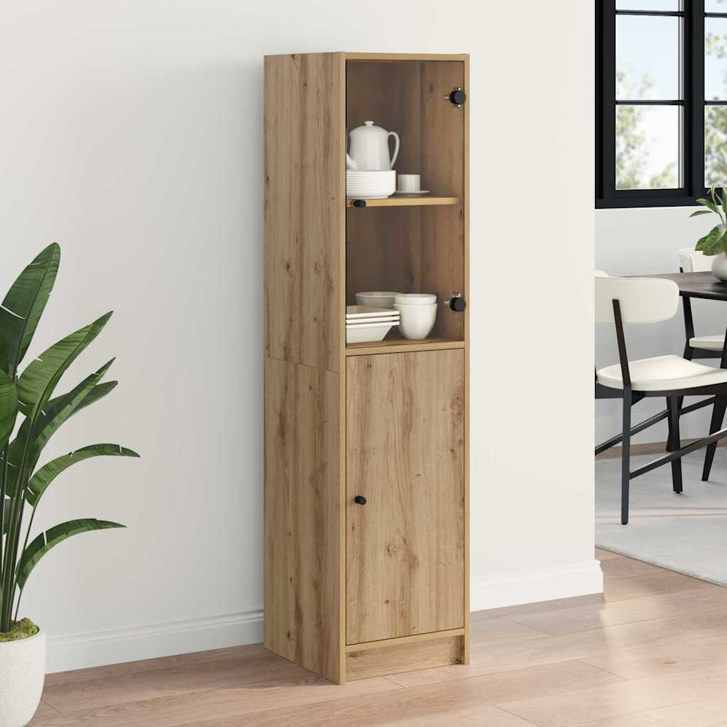 Highboard Artisan Egetræ 35 x 37 x 142 cm Konstrueret træ