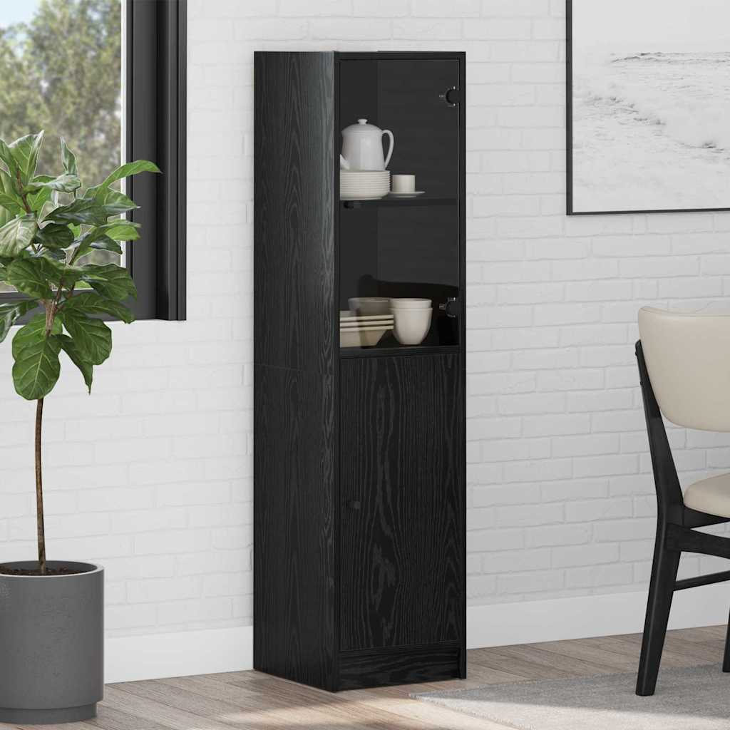 Highboard Sort eg 35 x 37 x 142 cm Konstrueret træ