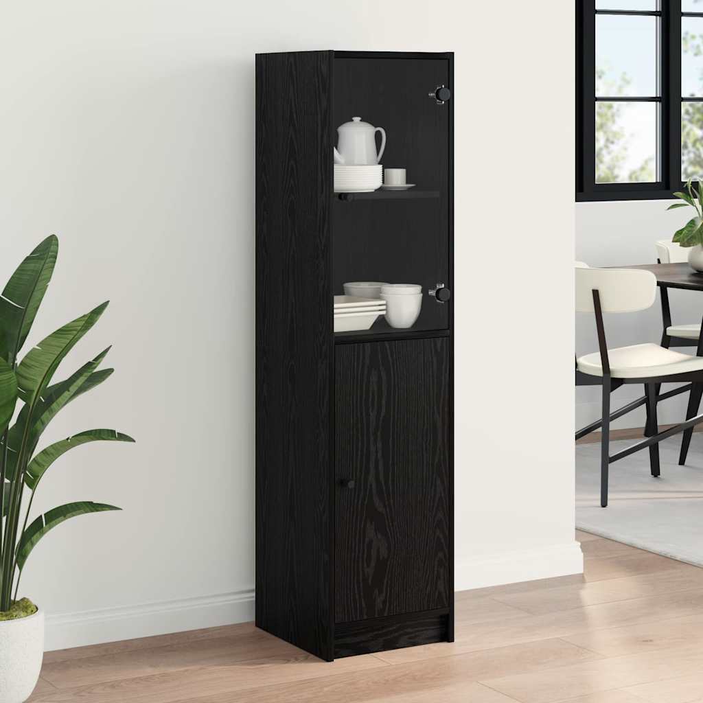 Highboard Sort eg 35 x 37 x 142 cm Konstrueret træ