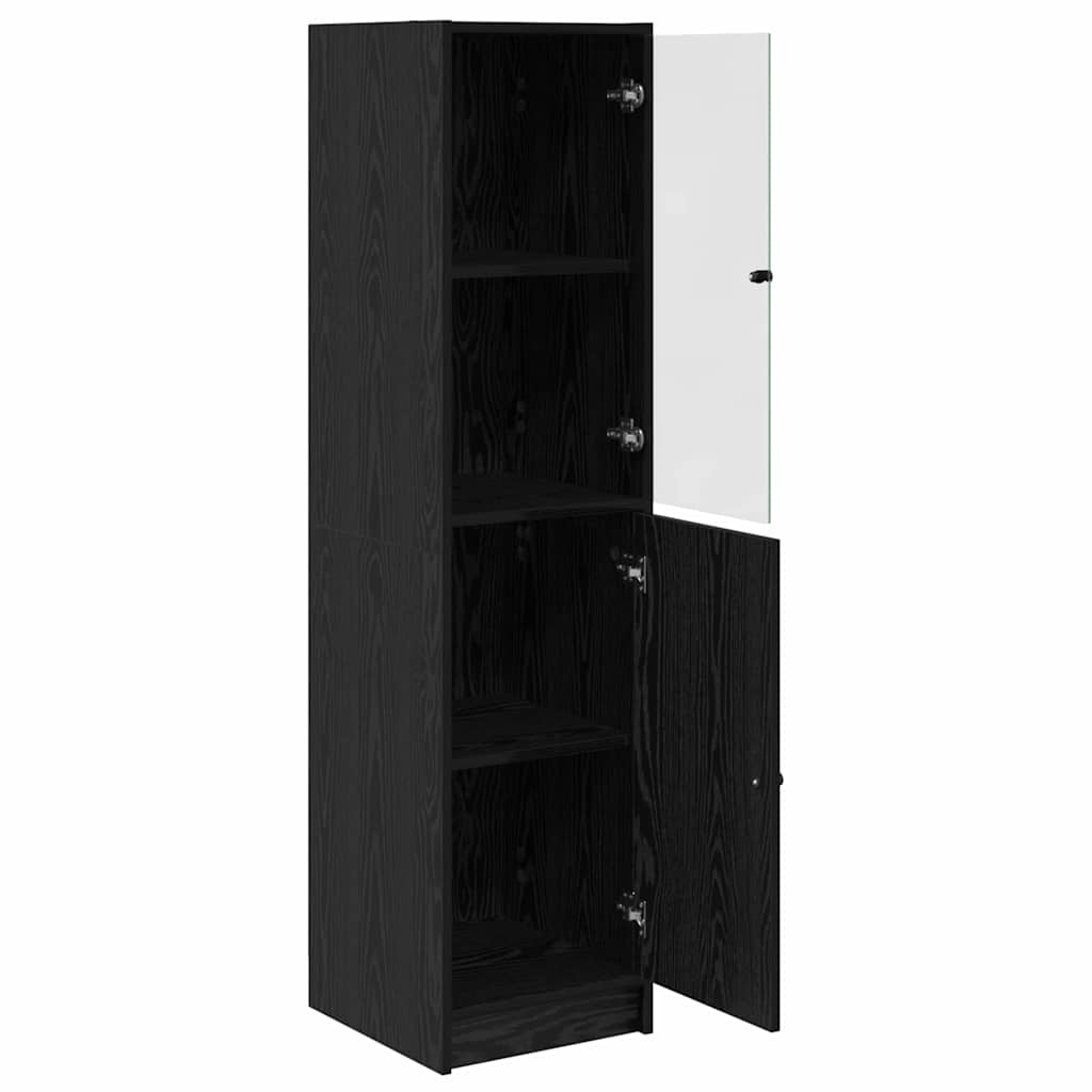 Highboard Sort eg 35 x 37 x 142 cm Konstrueret træ
