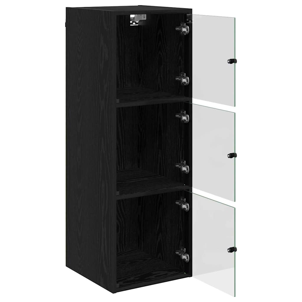 Vægskab 35 x 37 x 102 cm Konstrueret træ Sort eg