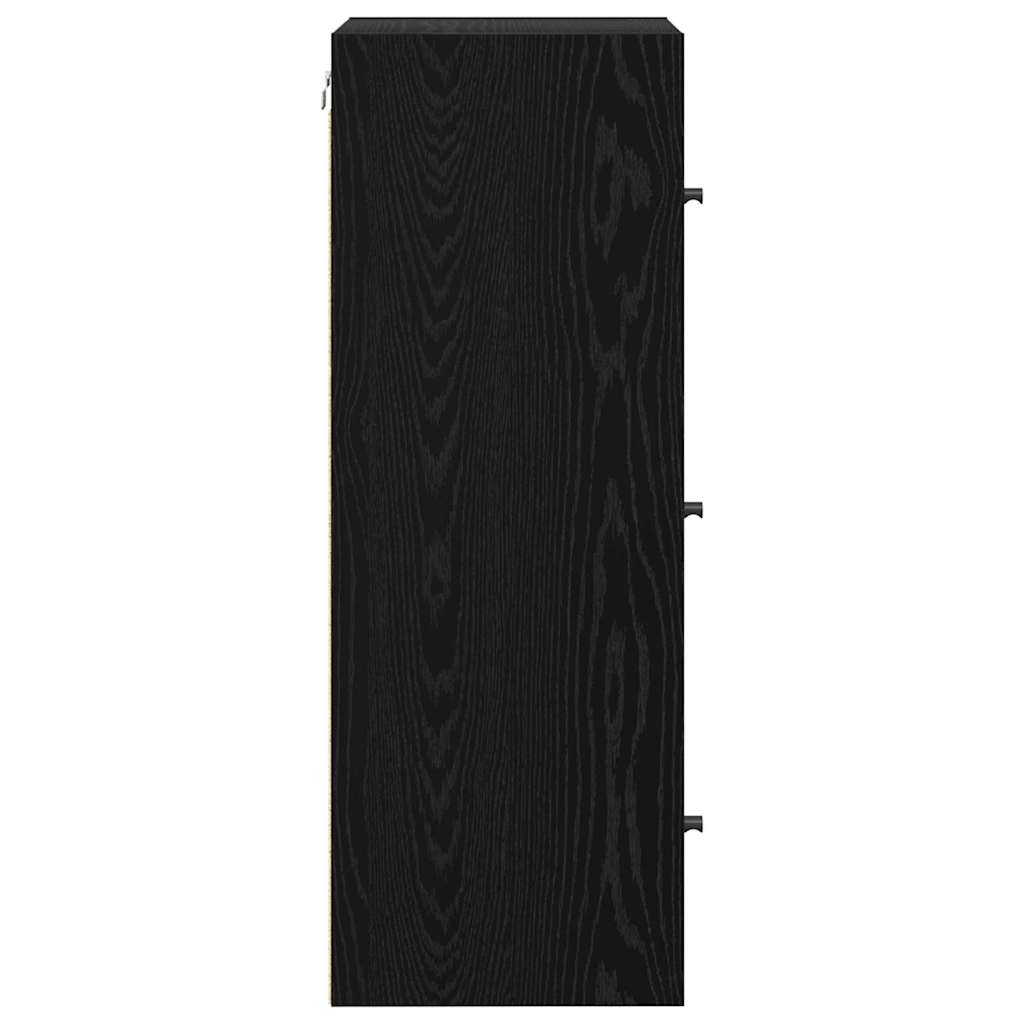 Vægskab 35 x 37 x 102 cm Konstrueret træ Sort eg