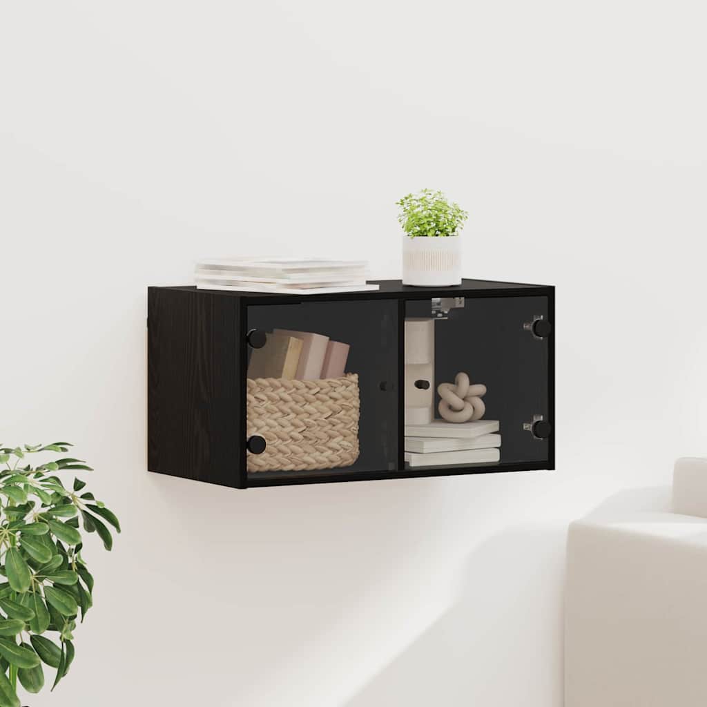 Vægskab 68 x 37 x 35 cm Konstrueret træ Sort eg