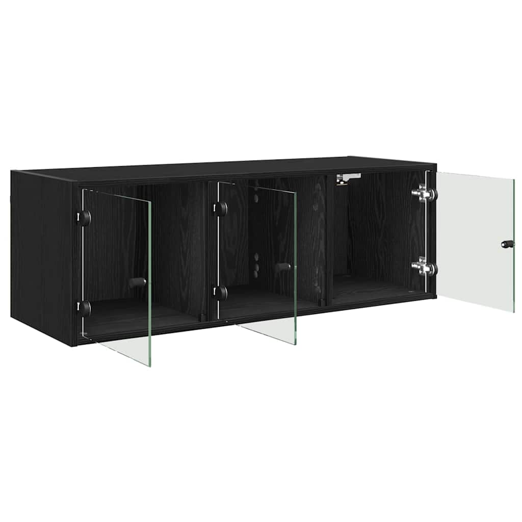 Vægskab 102 x 37 x 35 cm Konstrueret træ Sort eg
