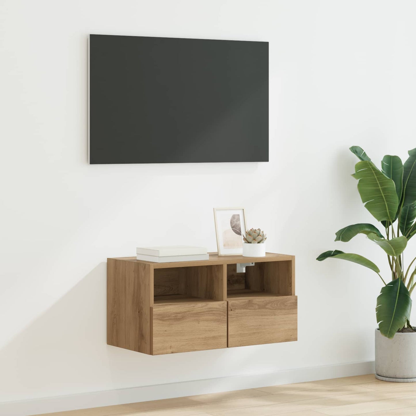 TV vægskab 60 x 30 x 30 cm Artisan Egetræ Konstrueret træ
