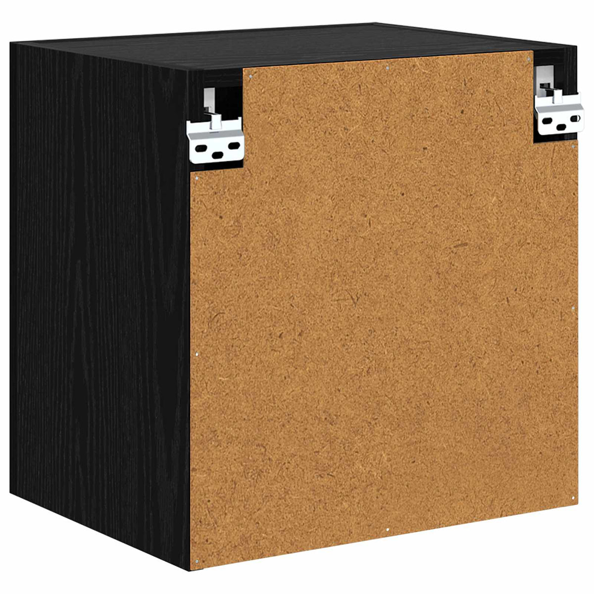 TV vægskab 40,5x30x40cm Sort eg Konstrueret træ