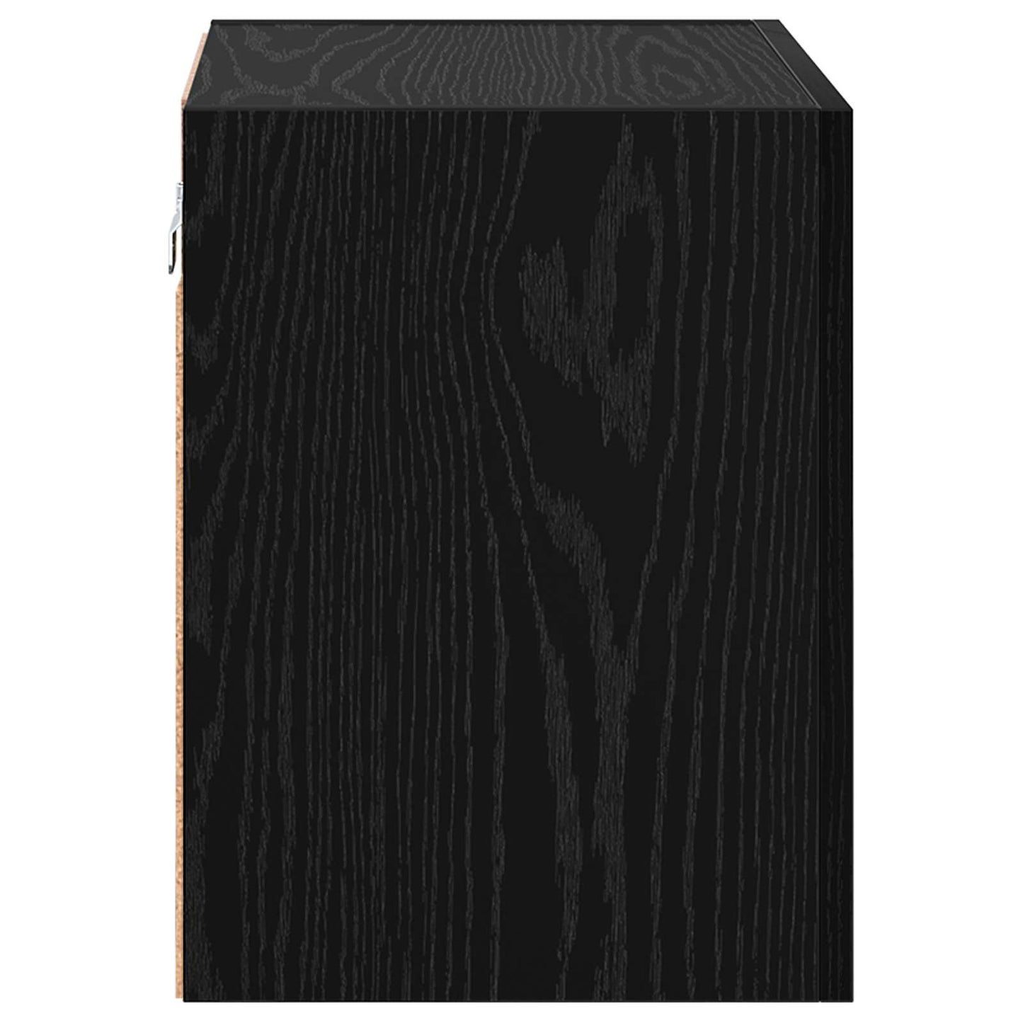 TV vægskab 40,5x30x40cm Sort eg Konstrueret træ