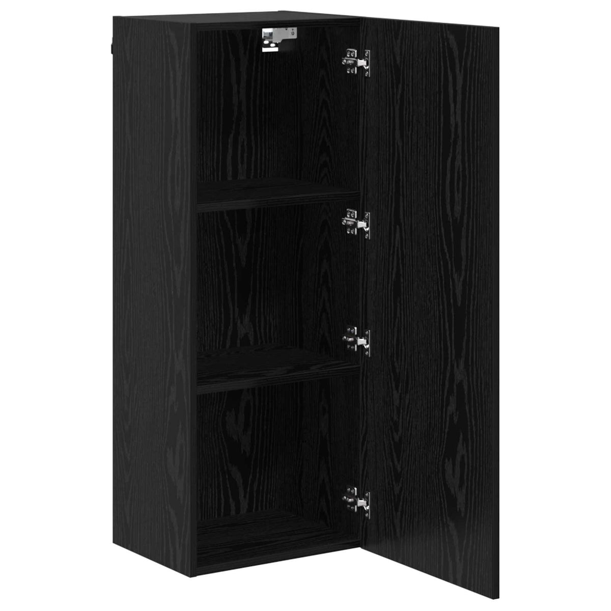 TV vægskab 40,5 x 30 x 102 cm Sort eg Konstrueret træ
