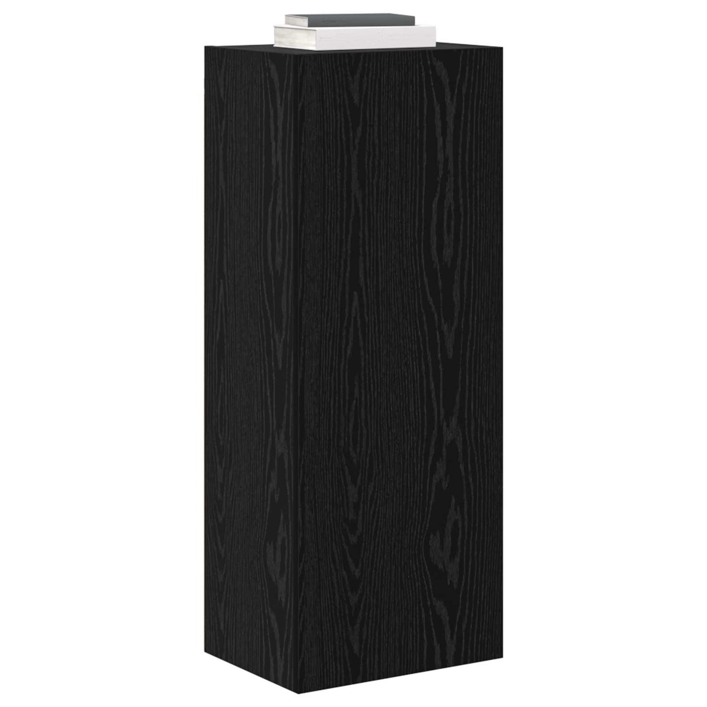 TV vægskab 40,5 x 30 x 102 cm Sort eg Konstrueret træ