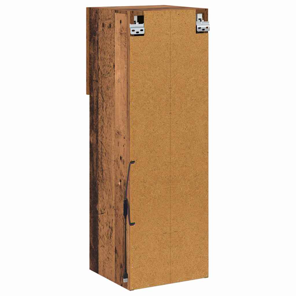 Væghængte TV skabe 2 stk. Gammelt træ Konstrueret træ
