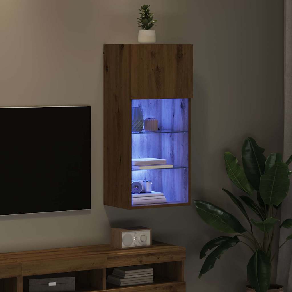 Væghængt TV Skab 40,5 x 30 x 90 cm Artisan Egetræ