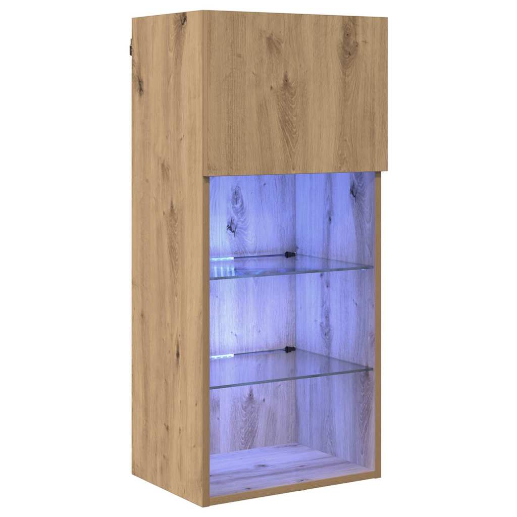 Væghængt TV Skab 40,5 x 30 x 90 cm Artisan Egetræ