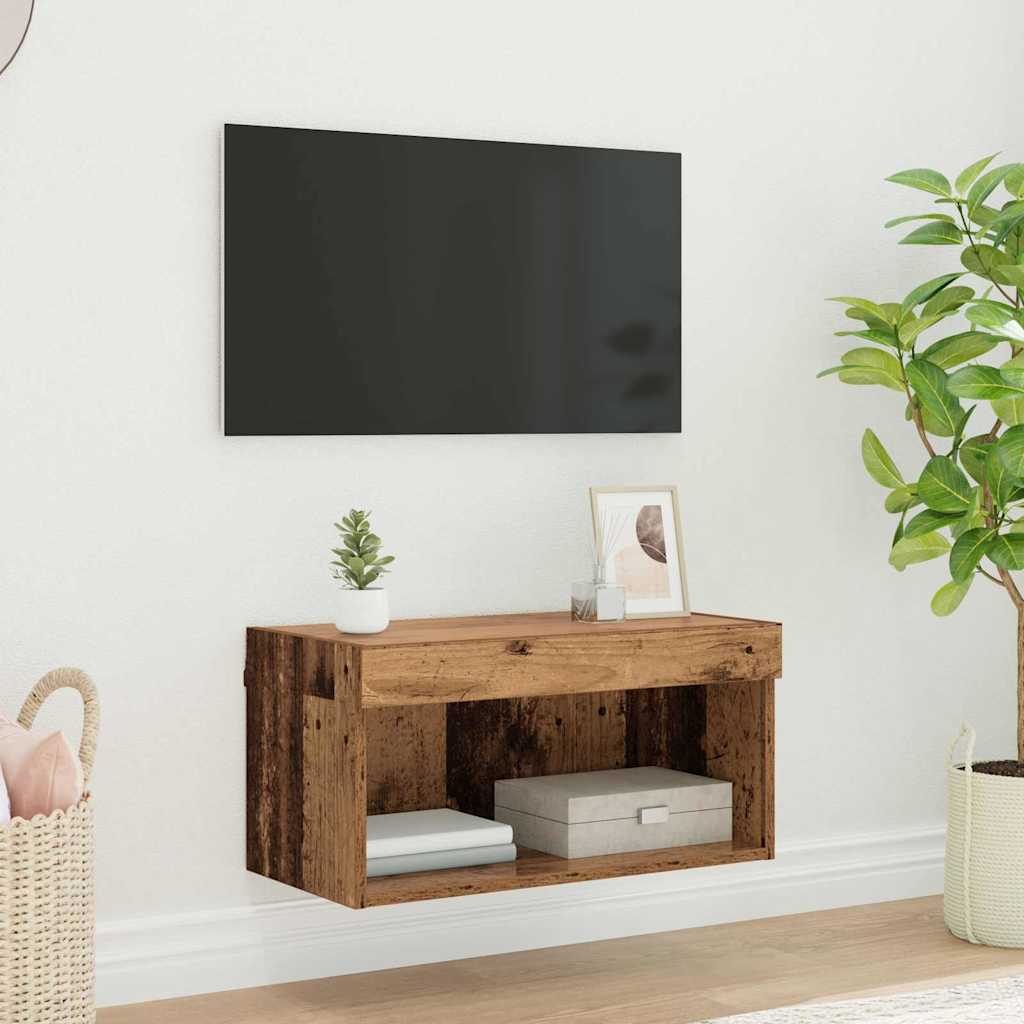 TV-møbelsæt 60 x 30 x 30 cm Gammelt træ Konstrueret træ