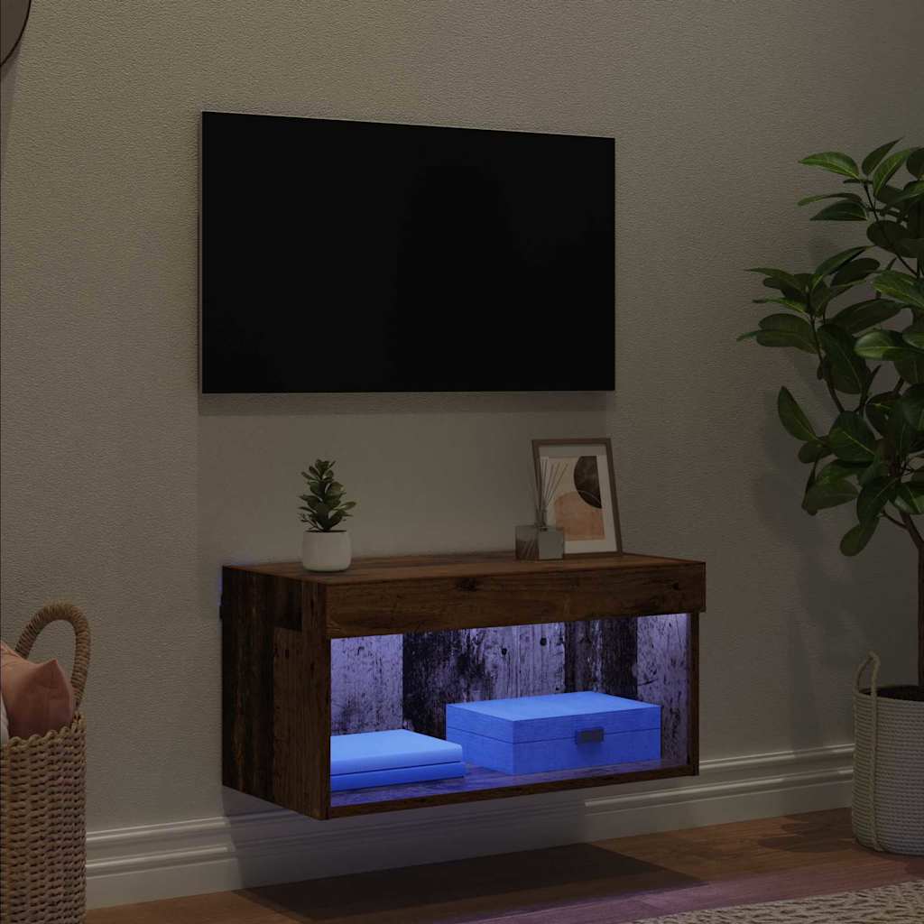 TV-møbelsæt 60 x 30 x 30 cm Gammelt træ Konstrueret træ