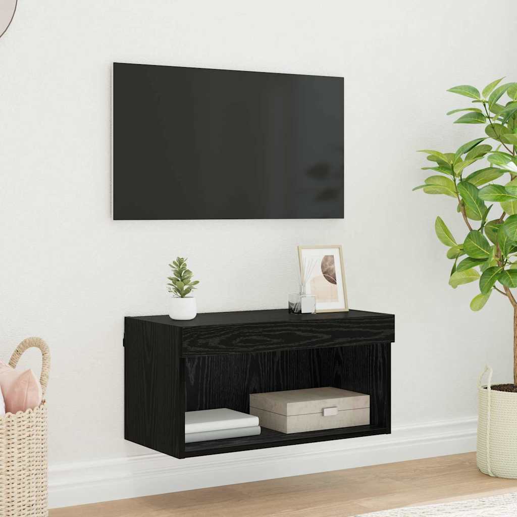 TV-møbelsæt 60 x 30 x 30 cm Sort eg Konstrueret træ