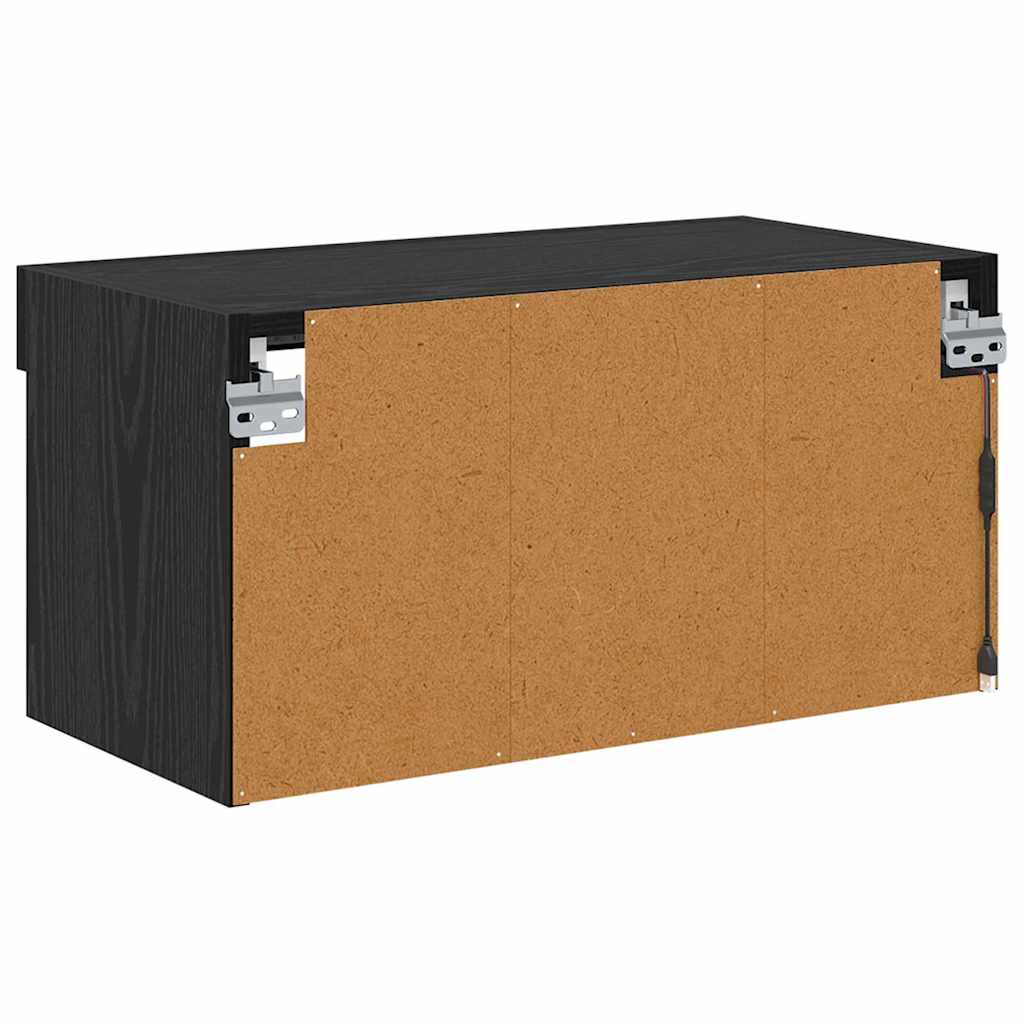 TV-møbelsæt 60 x 30 x 30 cm Sort eg Konstrueret træ