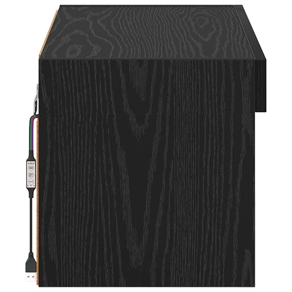 TV-møbelsæt 60 x 30 x 30 cm Sort eg Konstrueret træ