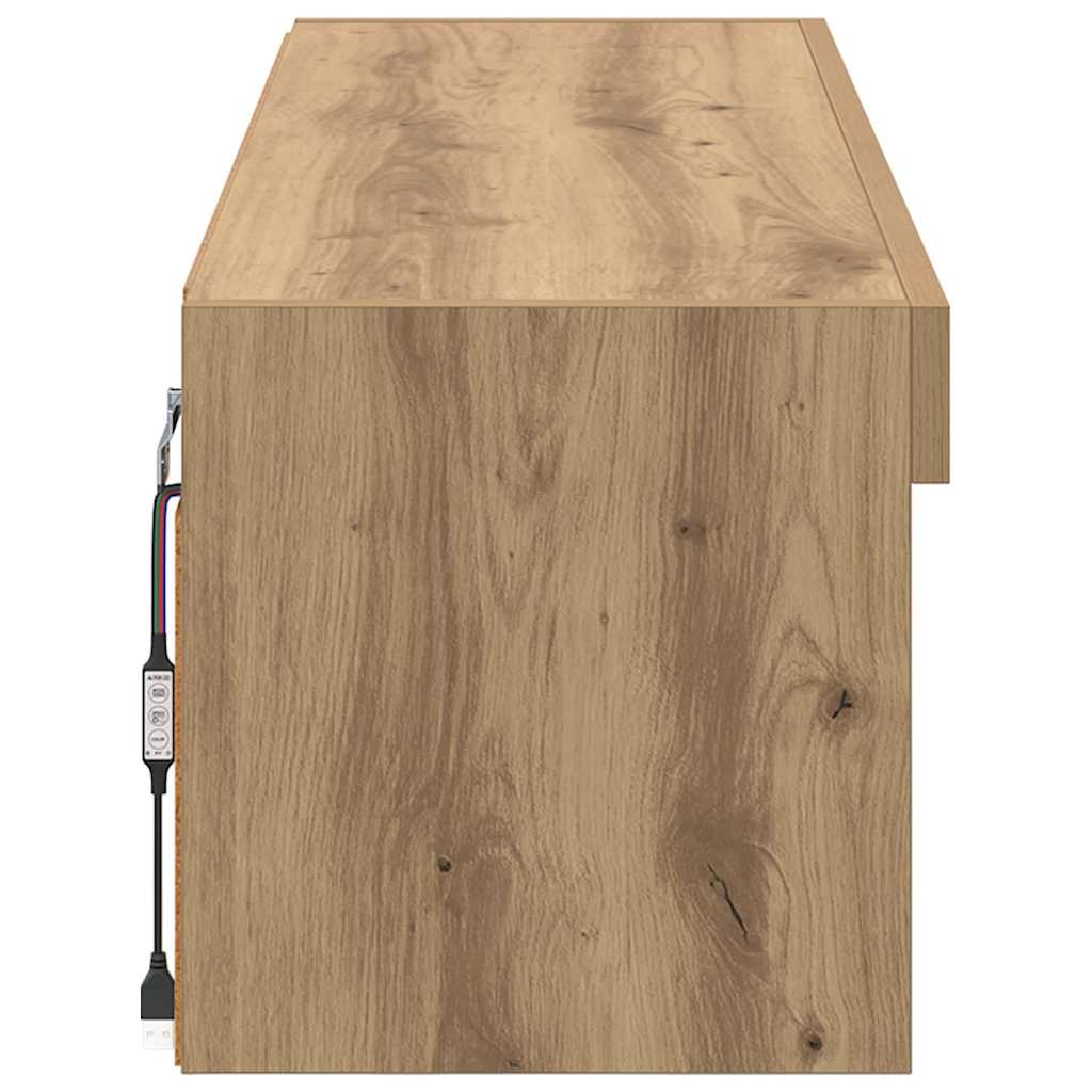 TV vægskab 100 x 30 x 30 cm Artisan Egetræ Konstrueret træ