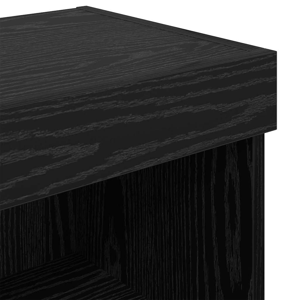 TV vægskab 100 x 30 x 30 cm Sort eg Konstrueret træ