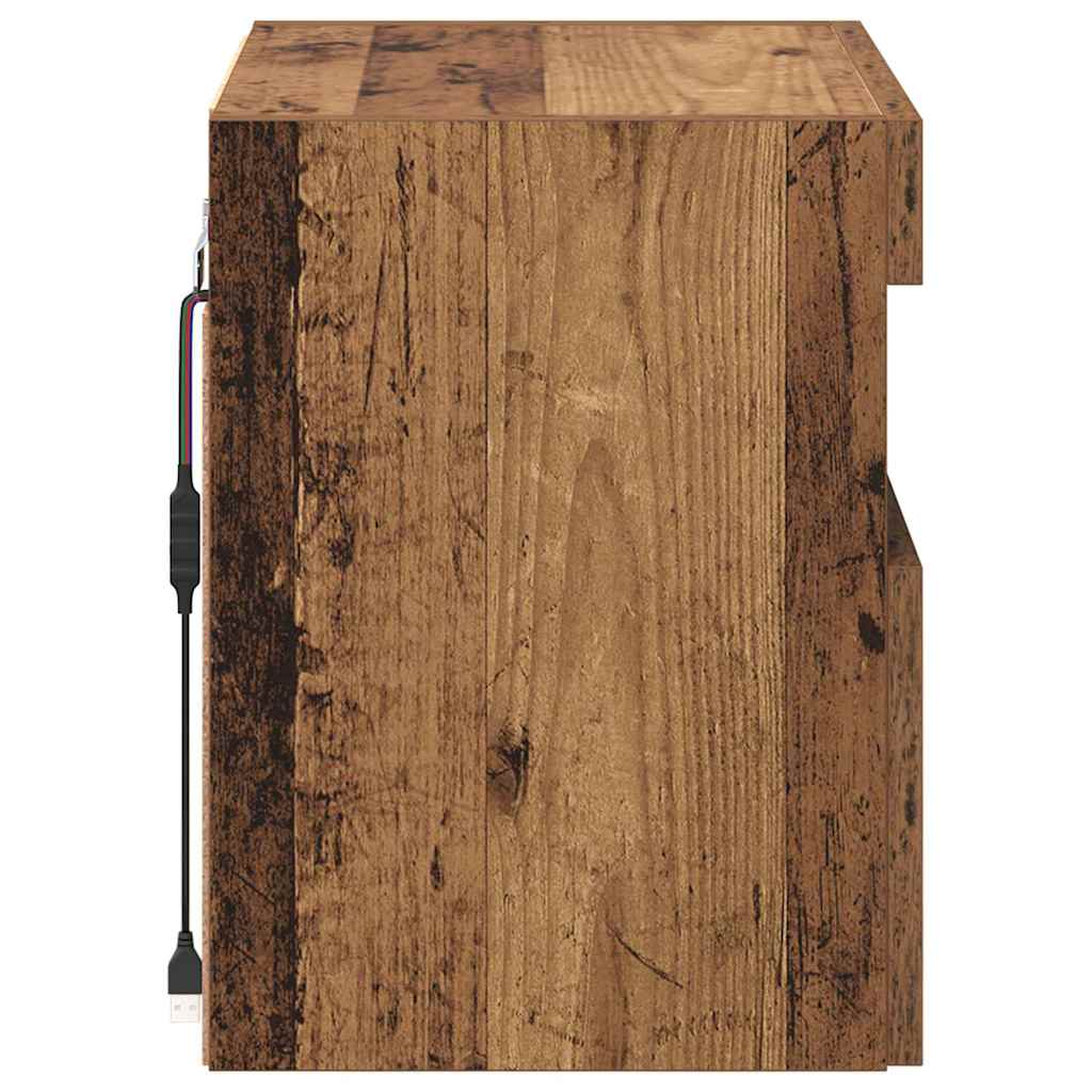 TV vægskab 40 x 30 x 40 cm Gammelt træ Konstrueret træ