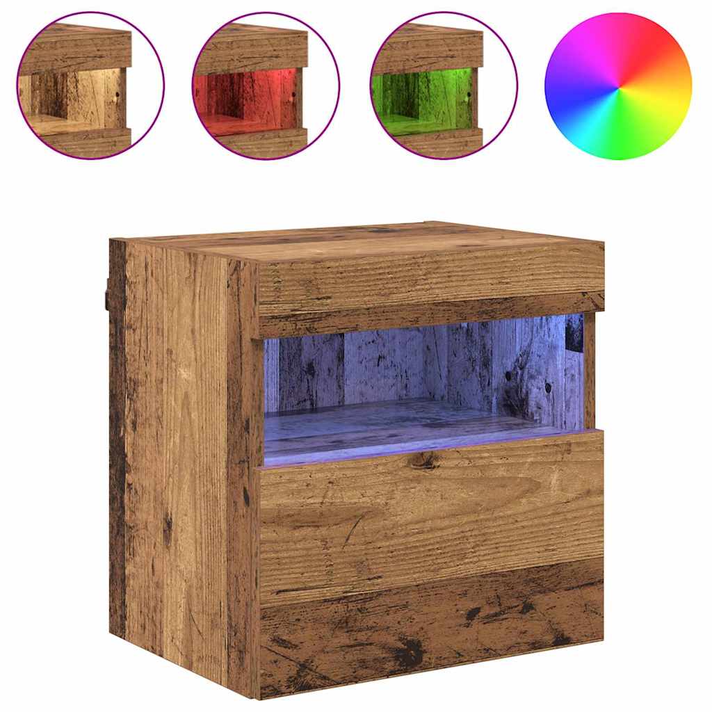 TV vægskab 40 x 30 x 40 cm Gammelt træ Konstrueret træ