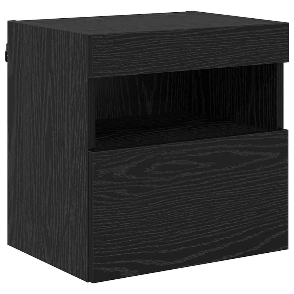 TV vægskab 40 x 30 x 40 cm Sort eg Konstrueret træ