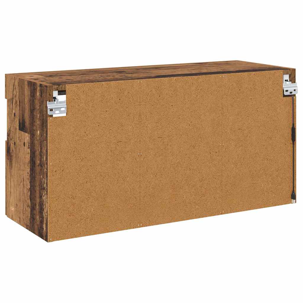 TV vægskab 80 x 30 x 40 cm Gammelt træ Konstrueret træ
