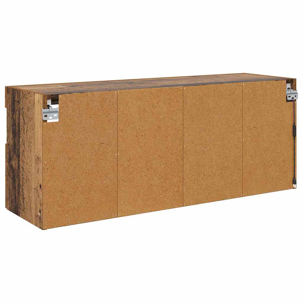 TV vægskab 100 x 30 x 40 cm Gammelt træ Konstrueret træ