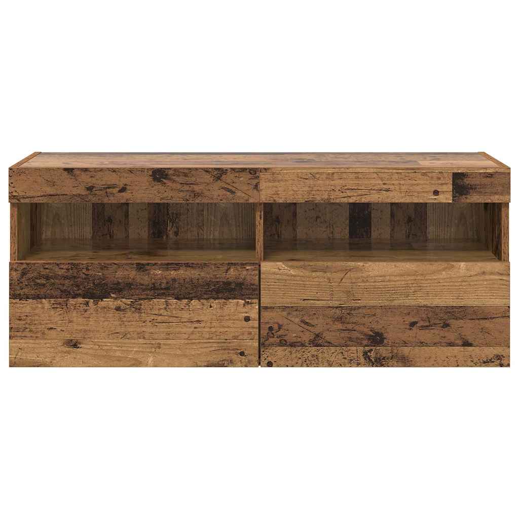 TV vægskab 100 x 30 x 40 cm Gammelt træ Konstrueret træ