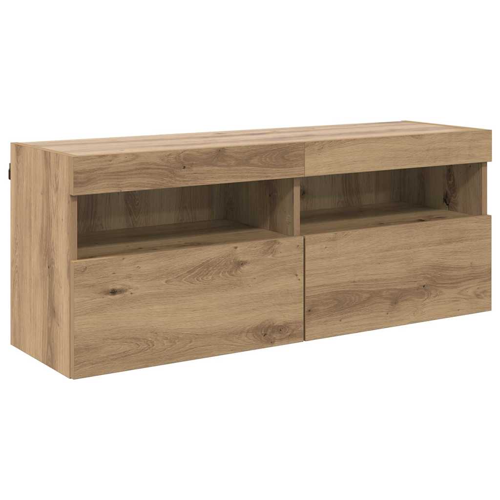 TV vægskab 100 x 30 x 40 cm Artisan Egetræ Konstrueret træ