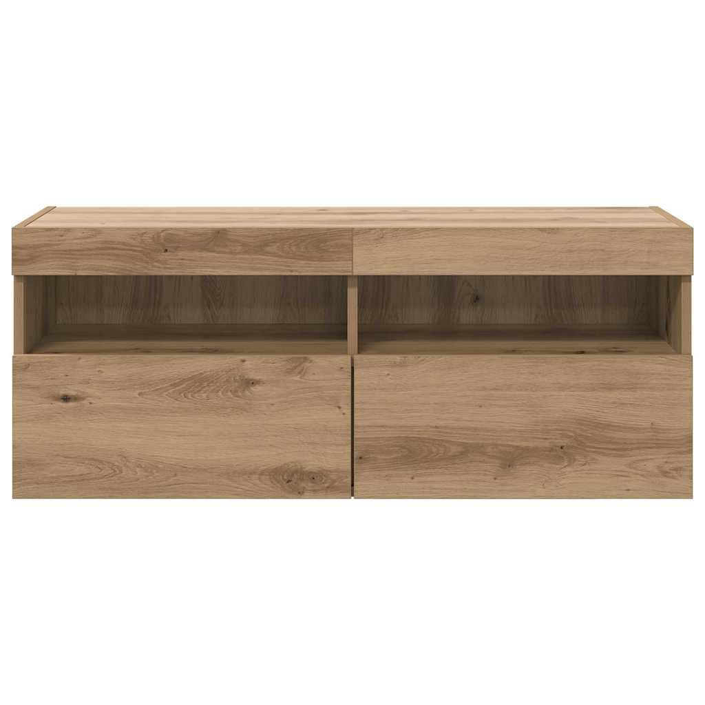 TV vægskab 100 x 30 x 40 cm Artisan Egetræ Konstrueret træ