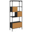 Bogreol 7 niveauer 76 x 33 x 188,5 cm Konstrueret træ Sort eg