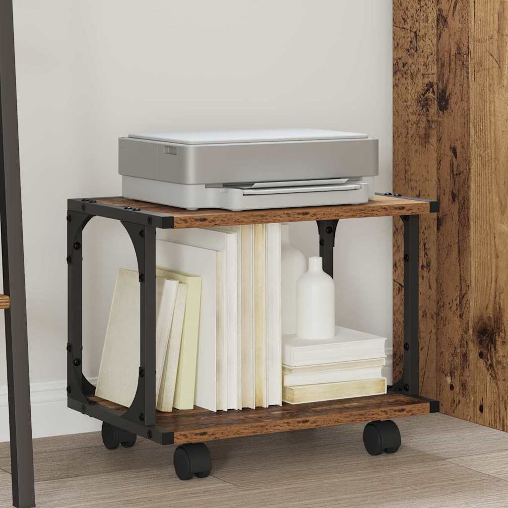 Printerstand Gammelt træ 41 x 28 x 33,5 cm Konstrueret træ