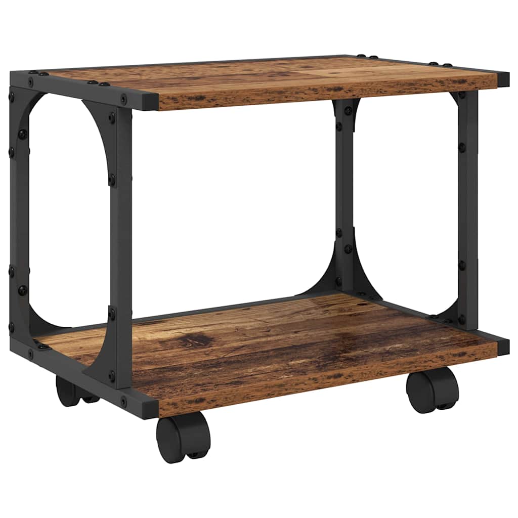 Printerstand Gammelt træ 41 x 28 x 33,5 cm Konstrueret træ