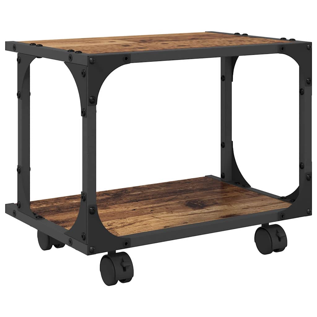 Printerstand Gammelt træ 41 x 28 x 33,5 cm Konstrueret træ