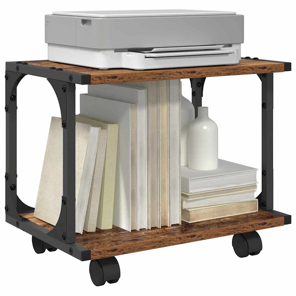 Printerstand Gammelt træ 41 x 28 x 33,5 cm Konstrueret træ