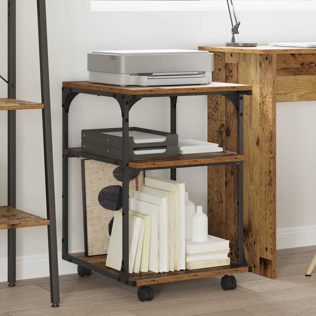 Printerstand Gammelt træ 43 x 48 x 64 cm Konstrueret træ