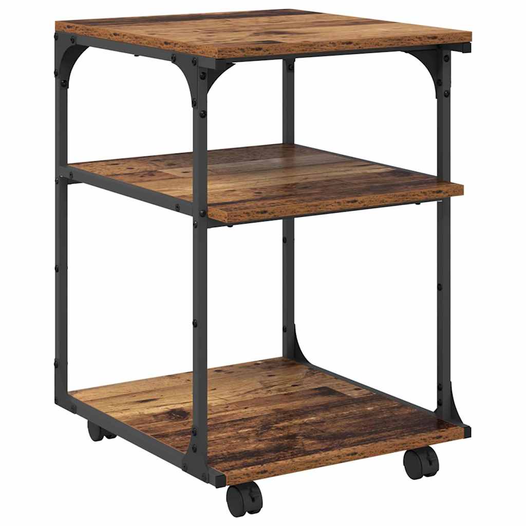 Printerstand Gammelt træ 43 x 48 x 64 cm Konstrueret træ