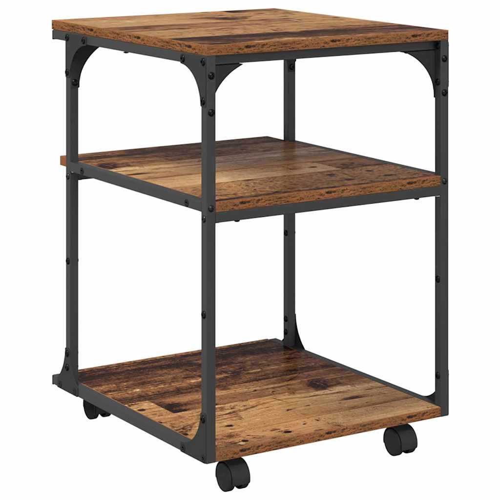 Printerstand Gammelt træ 43 x 48 x 64 cm Konstrueret træ