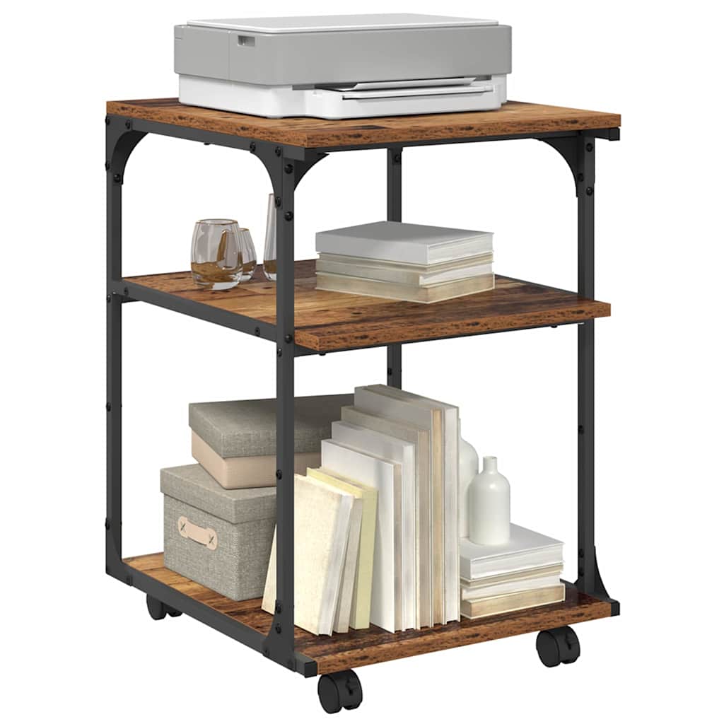 Printerstand Gammelt træ 43 x 48 x 64 cm Konstrueret træ