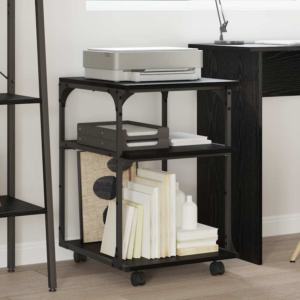 Printerstand Sort eg 43 x 48 x 64 cm Konstrueret træ