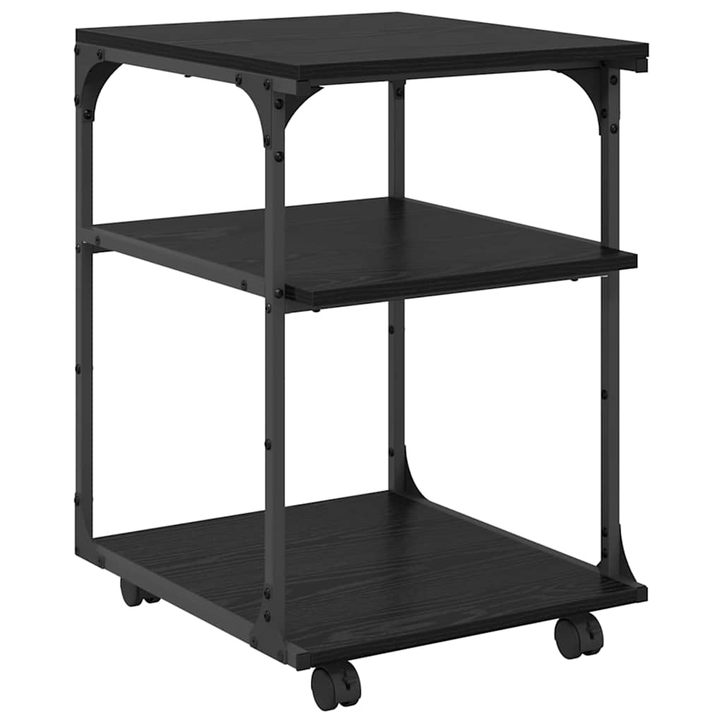 Printerstand Sort eg 43 x 48 x 64 cm Konstrueret træ