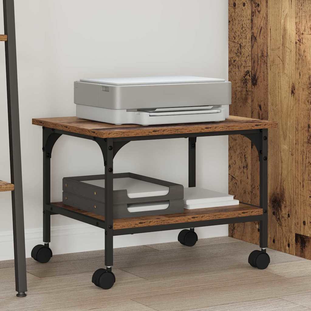 Printerstand Gammelt træ 50 x 40 x 38 cm Konstrueret træ