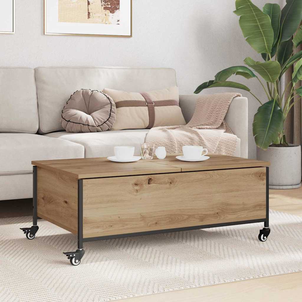 Sofabord Artisan Egetræ 91 x 55 x 32 cm Konstrueret træ